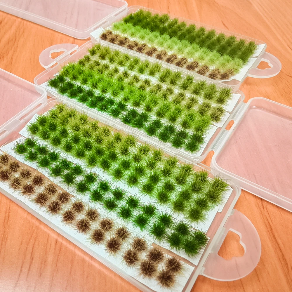8MM Static Grass Tuft Model Wargaming Grass Cluster for Diy Model Making/Railway Layout/Dioramas/Basing/Landscape 104pcs/box