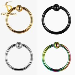 Titanium Body Jewelry 16G Captive Bead Ring Septum Nose Hoop Ring Ear Daith Rook Tragus Earring Nipple Piercing Clitoris Penis