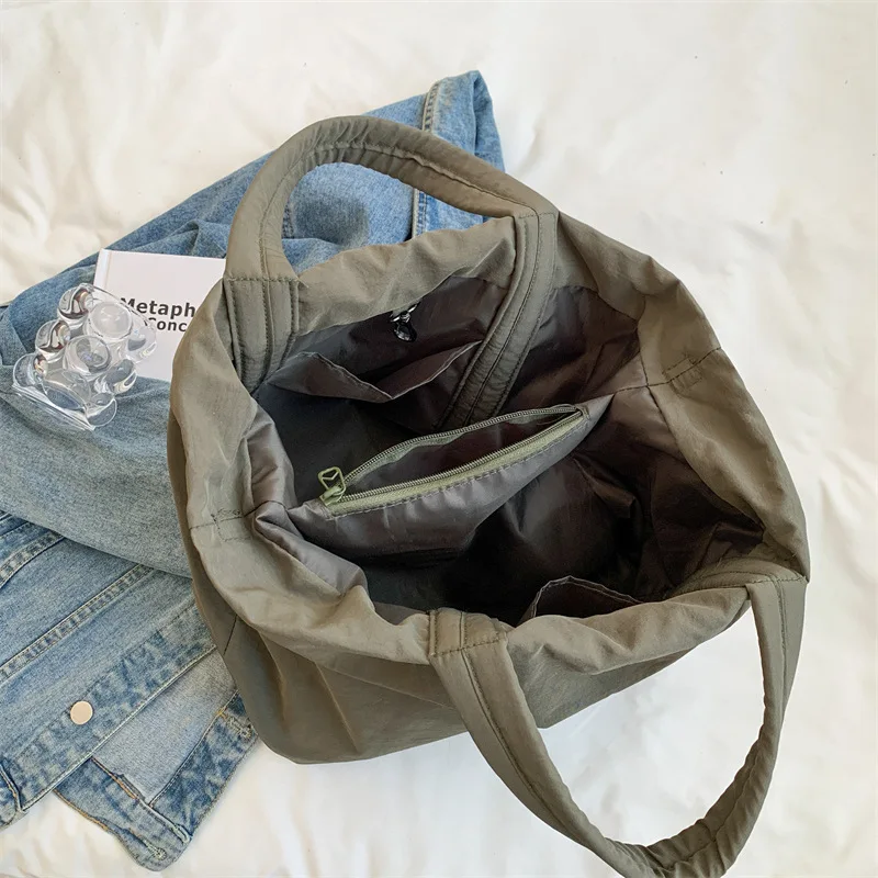 حقيبة يد نسائية كاجوال ذات سعة كبيرة، حقيبة نايلون ناعمة للفتيات في المدارس، حقيبة كتب، حقائب كروس للنساء، حقائب مصممة #3