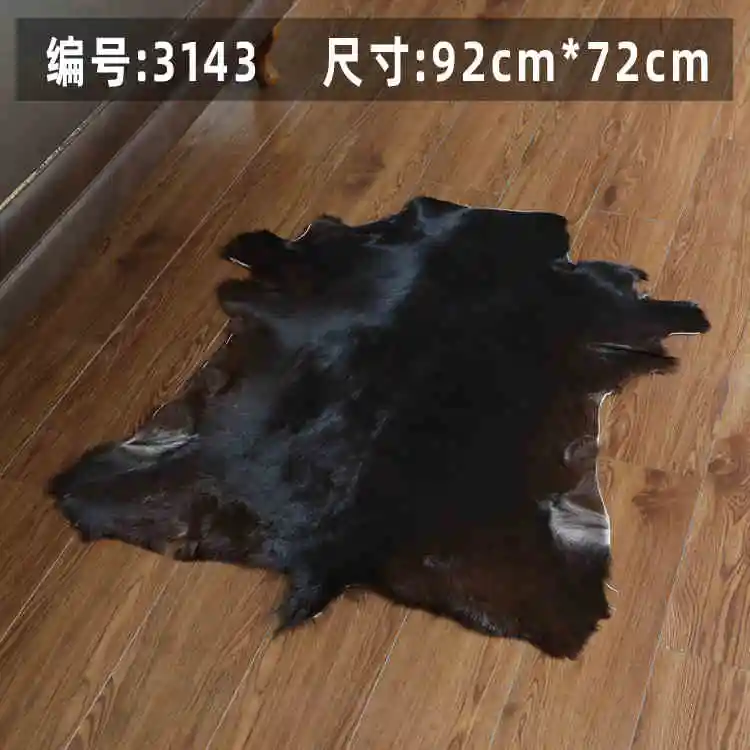 Unique Natural Goat Skin Rug Wool Leather Chair Cushion Carpet for living room, cat mattress, dog beds, area rug defect fur