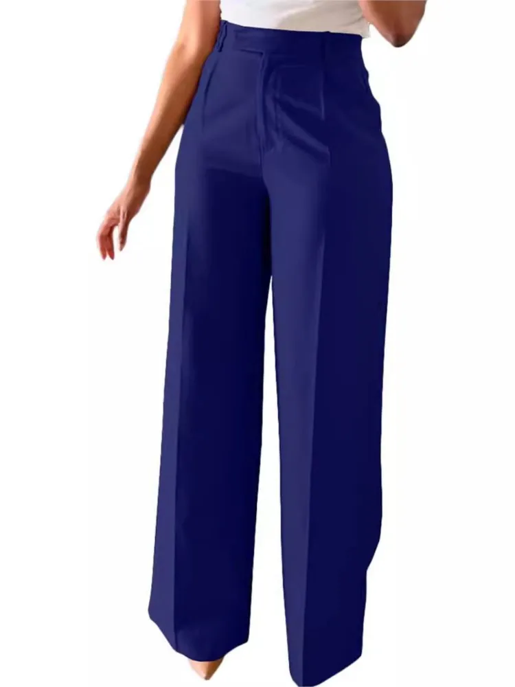 2025 Spring Autumn Trousers High Waist Straight Pants Wide-leg Pants Female Office Fashion Trousers Women New Ladies Clothes