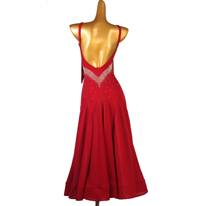 2023 New Ballroom Dance Dress Competition Women Tassel National Standard  Modern Tango Costumes Big Swing  Waltz Wear Clothes