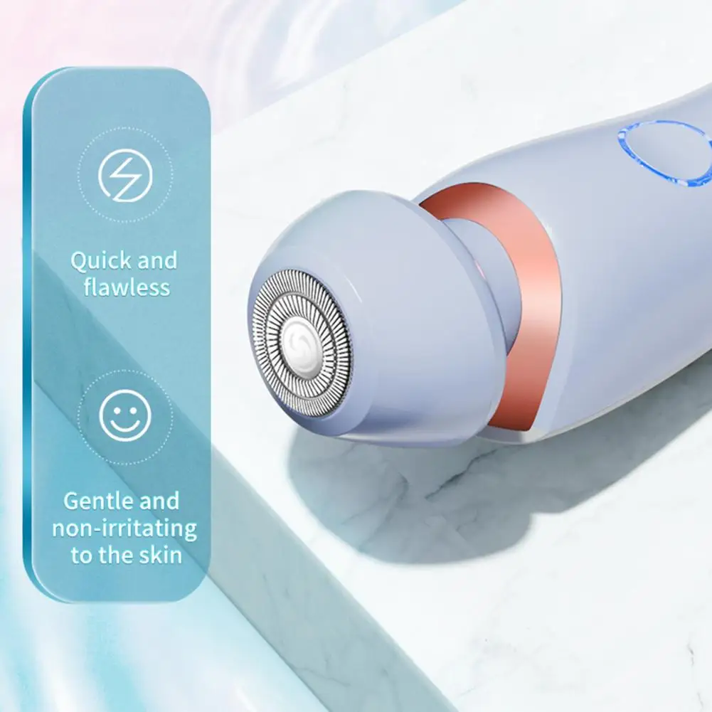 Travel-friendly Epilator Usb Rechargeable Women's Electric Epilator for Face Body Hair Removal Waterproof Bikini Area Trimmer