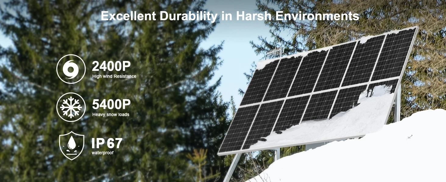 DOKIO Solarpanel 100 W Photovoltaik-Panels 200 W Paneles Solares 18 V Solarpanel für Camping/Powerbank/12 V Batterie/Camper-Van – Detail 2