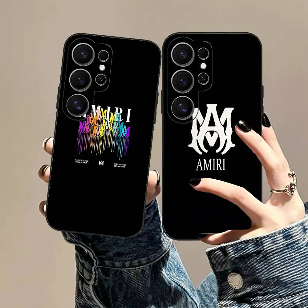EPC Pretty Brand A-Amiri Logo Phone Case For Samsung S 24 Fe 25 Ultra Plus 20 Lite 21 30 22 23 24 22 Ultra 5G Fundas