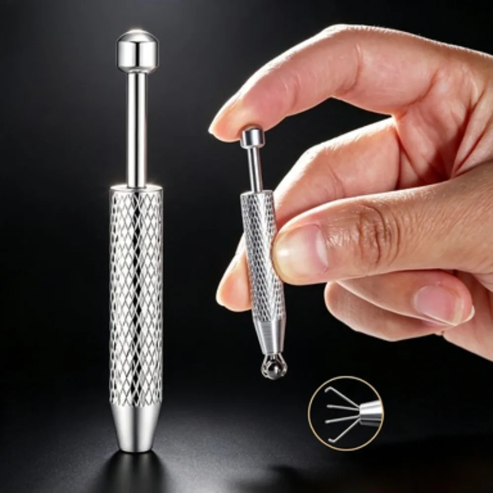 1PC 4 Jaw Diamond Claw Tweezers Ball Grabber, Multi‑Function Holder Tool for Jewelry Beads Gems Nuts IC Chips Tiny Parts Pick Up