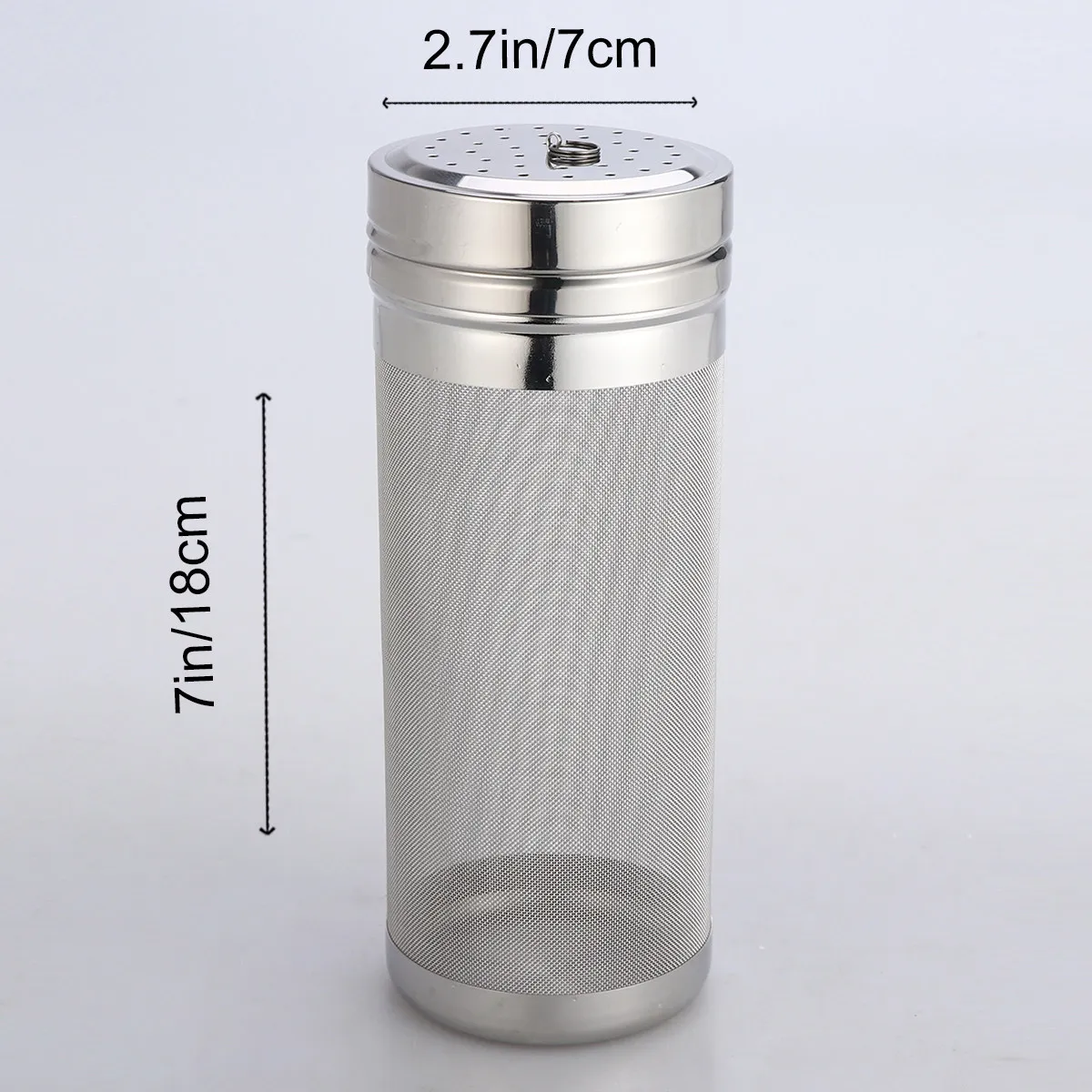 7x18cm Heavy Duty Stainless Steel Beer Strainer Filter Designed for Kettle Brewing Systems Keeps Pumps Chillers Beer