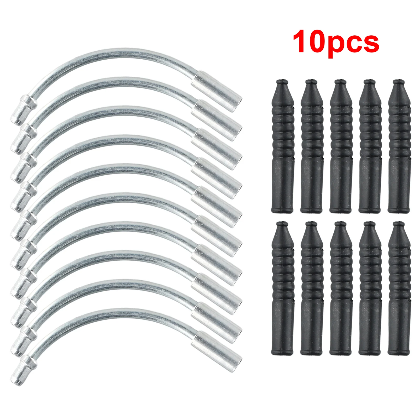 

10pcs V Brake Noodle And Boot Set MTB Mountain Bike Outdoor Noodles Cable Guide Bend Tube Pipe Sleeves Protector Hose Brake