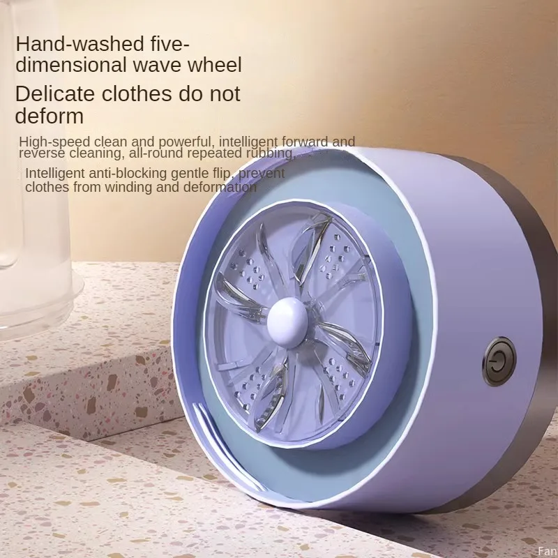 Laundry Cup 3-speed mode No drain Suitable for washing underwear and socks Travel Mini Portable Rechargeable Washing Machine