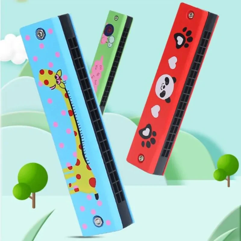 1/2/3/4Pcs Harmonica Mouth Organ Kids Exquisite Light-Weight Design Wooden-Harmonica Designed Educational Toy Harmonica
