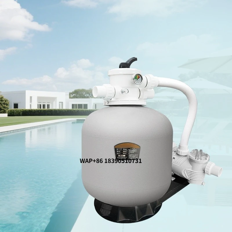 Swimming Pool Sand Filter Set 8m/h Gel Coat Swimming Pool Pump and Filter in One