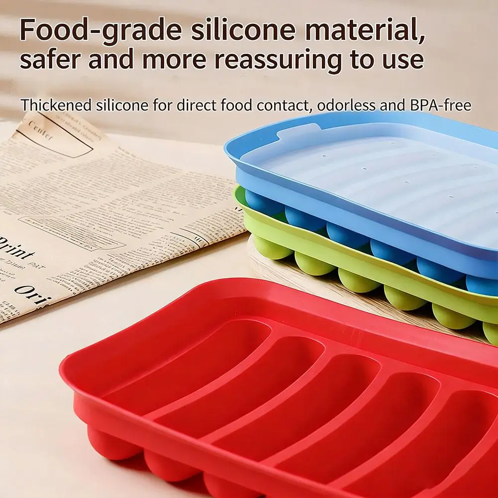 Silicone Sausage Maker Mould DIY Ham Hot Dog Making Moulds With Lid Kitchen Household Sausages Cake Baking Tools Molds view 3
