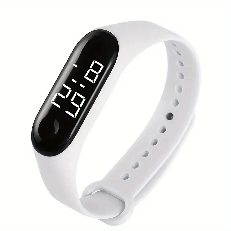 Montre de sport électronique LED en silicone étanche, accessoires décoratifs, cadeau de vacances pour garçons et filles