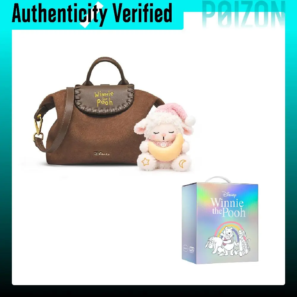 Disney Winnie The Pooh Collection Fabric Shoulder Bag Handbags Regular Women's Coffee/Blue/Ecru DHF52048-C