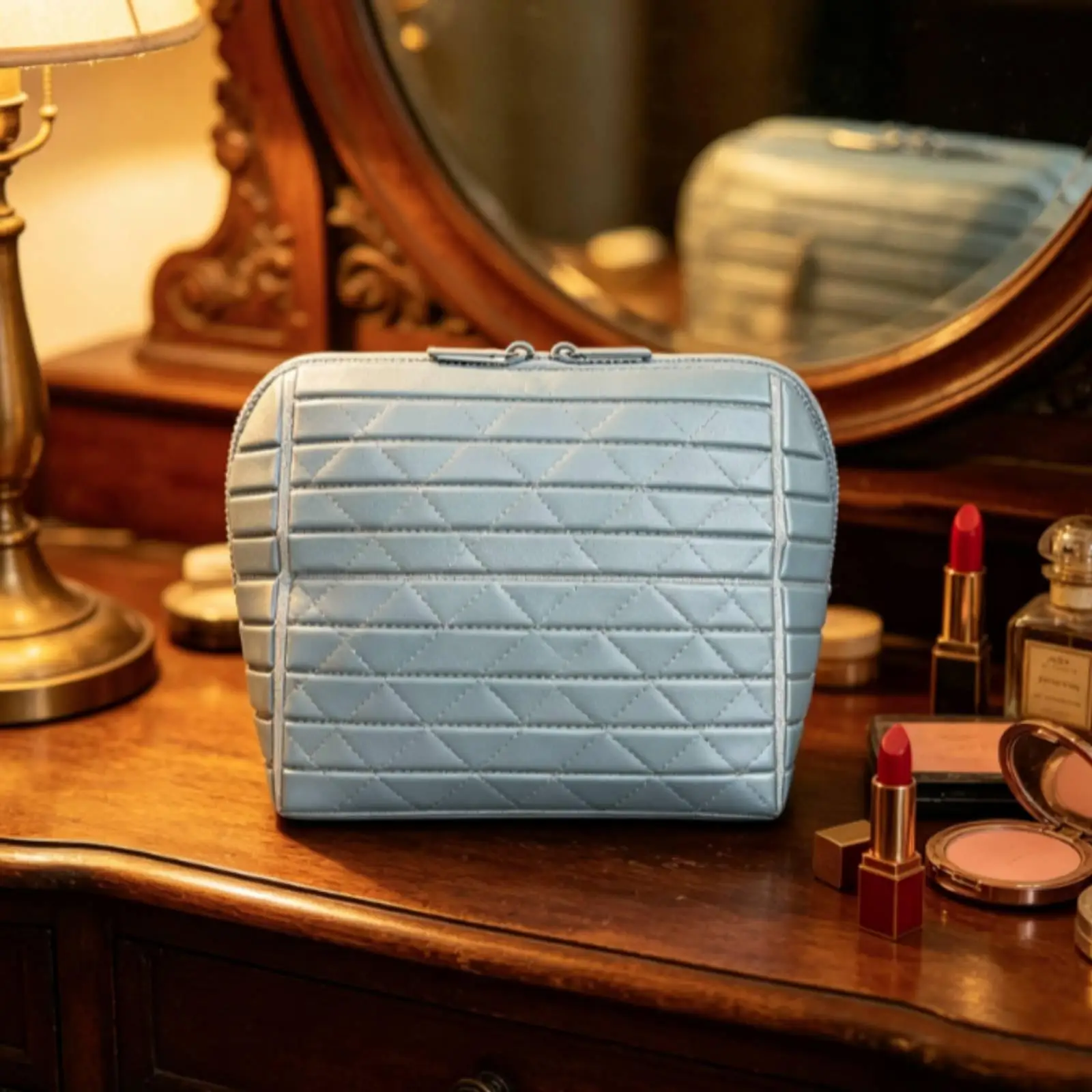 Shell Cosmetic Bag Roomy Cosmetic Bag with Handle Splash-Resistant for Vanity