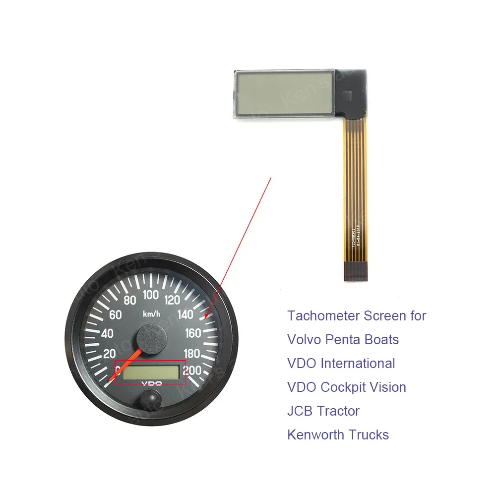 

Tachometer Gauge Digital Screen LCD Display Screen for VDO Volvo Penta JCB Tractor Boat
