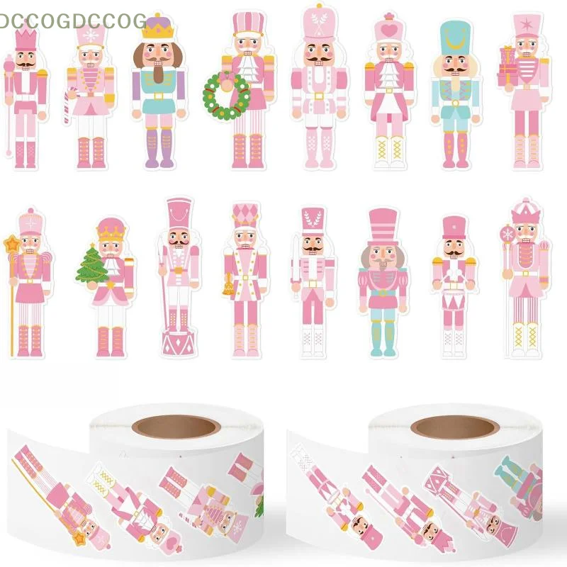500 Buah Stiker Raja dan Prajurit Nutcracker Bertema Liburan Hiasan Alat Tulis Natal