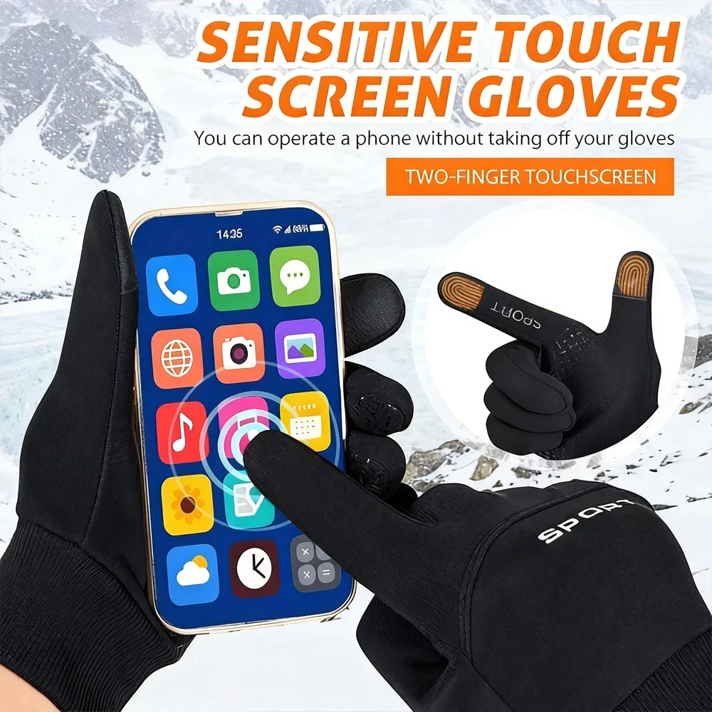 Sport Fashion Ski Warm Gloves, Warm and Windproof Gloves for Cold Weather,Suitable for Daily Outings, Sensitive Touch Screen