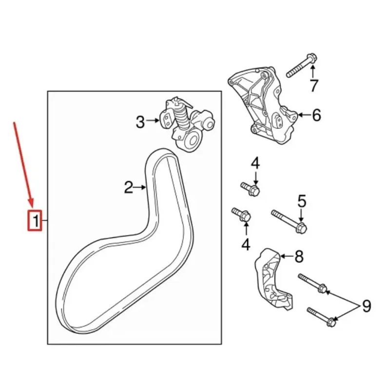 New! New Auxiliary belt kit KIT-GENERATOR BELT For Volvo S60 S90 XC60 XC90 V40 V60 V90 OEM 31480362