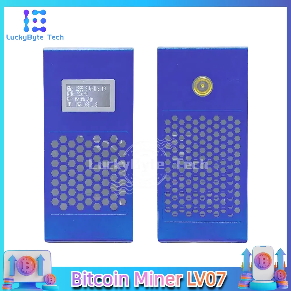 

lucky miner lottery miner LV07 1TBH/S BTC BCH BSV DGB SHA256 BM1366 btc miner bitcoin miner crypto miner solo miner