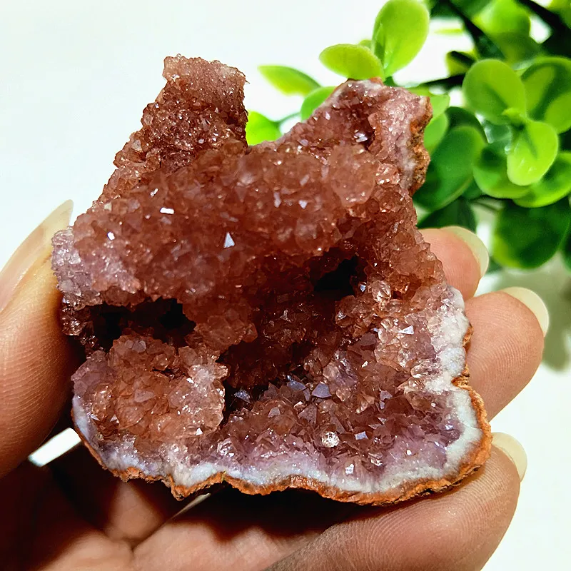 Natural Pink Amethyst Stone Quartz Crystal Geode Room Decoration Amethyste Real Raw Mineral Spiritual Healing Crystals