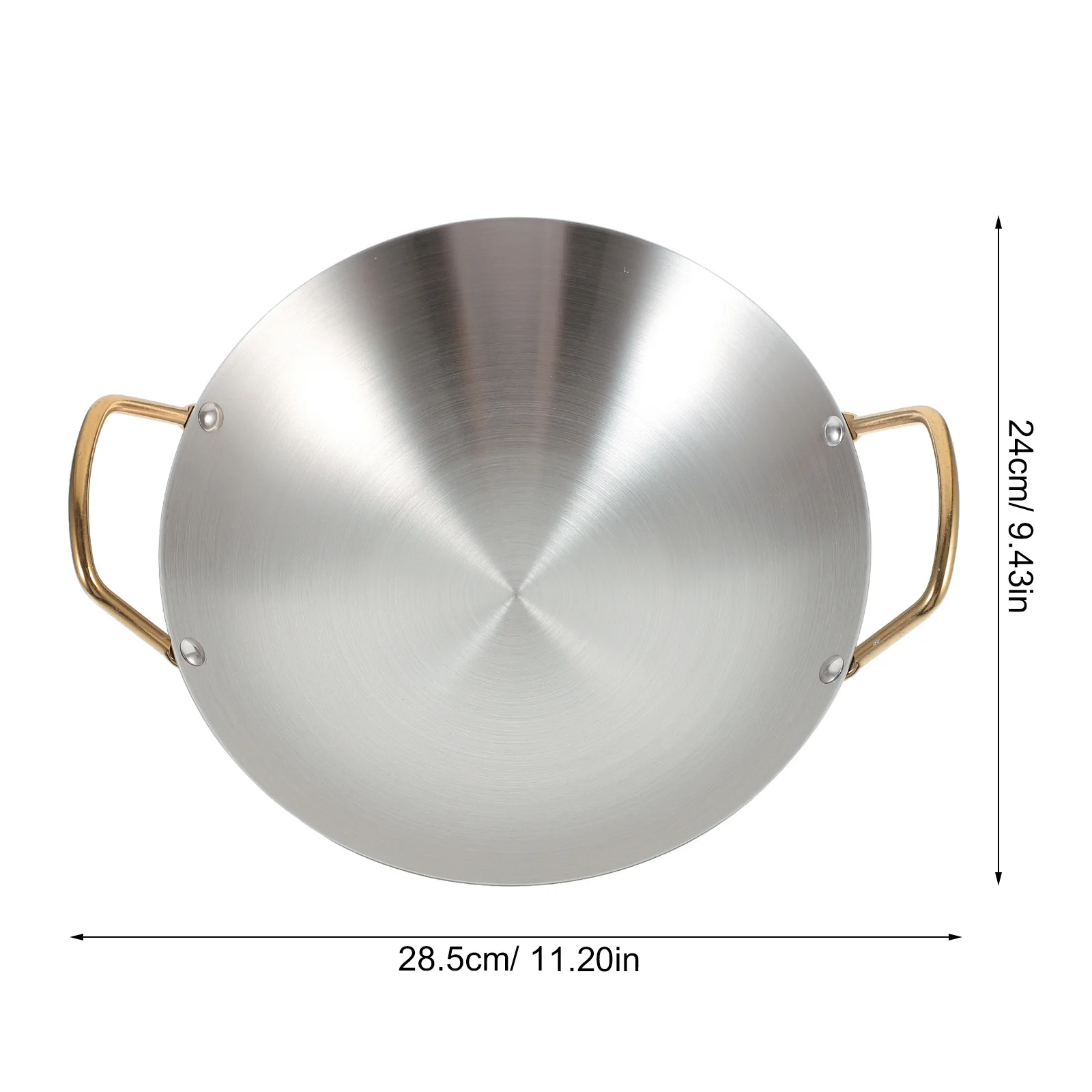 Household Stainless Steel Double Handle Nonstick Hot Pot Cooking Pan Round Kitchen Pot Cooking Utensil