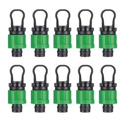 10Pcs Drip Irrigation Tubing Lock Plug 1/2 Universal End Cap Fitting Compatible With 16-17mm Drip Tape Tubing Sprinkler