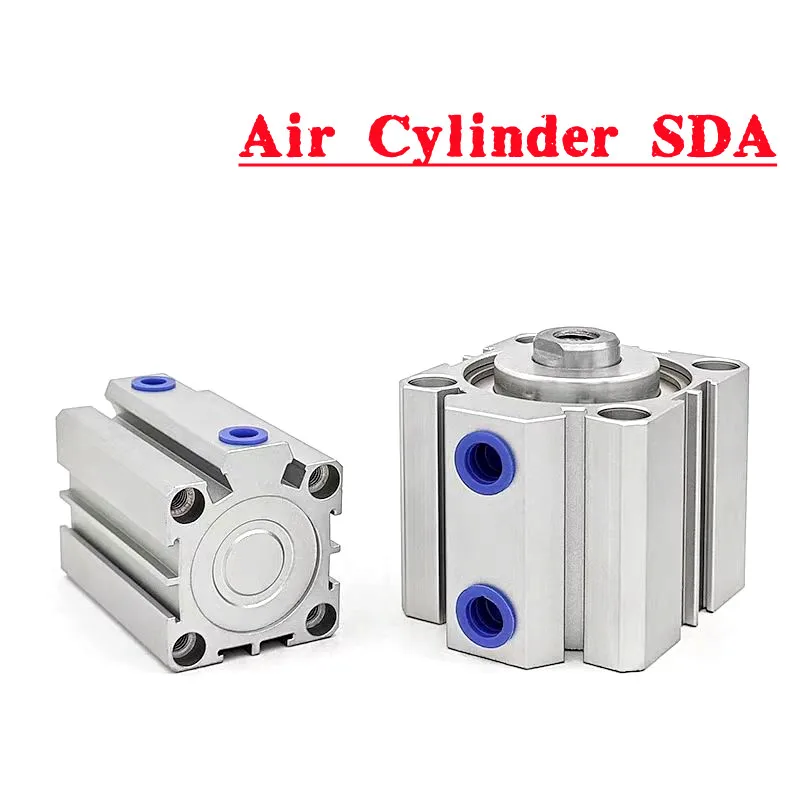 

Air Cylinder SDA series Pneumatic Compact 16 20 25 32 Bore to 5 10 15 20 25 30 35 40 45 50mm Stroke Compact Thin Air Cylinders