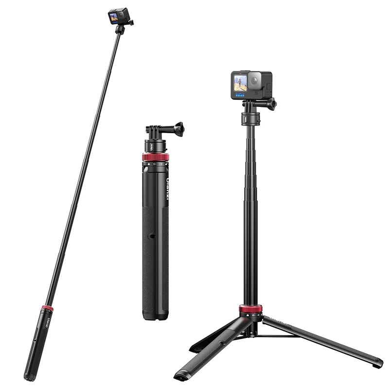 Ulanzi Go-Quick II 1.4m Extend Tripod for GoPro Hero 12 11 10 Insta360 Selfie Stick Hand Grips Extension Rod Accessories