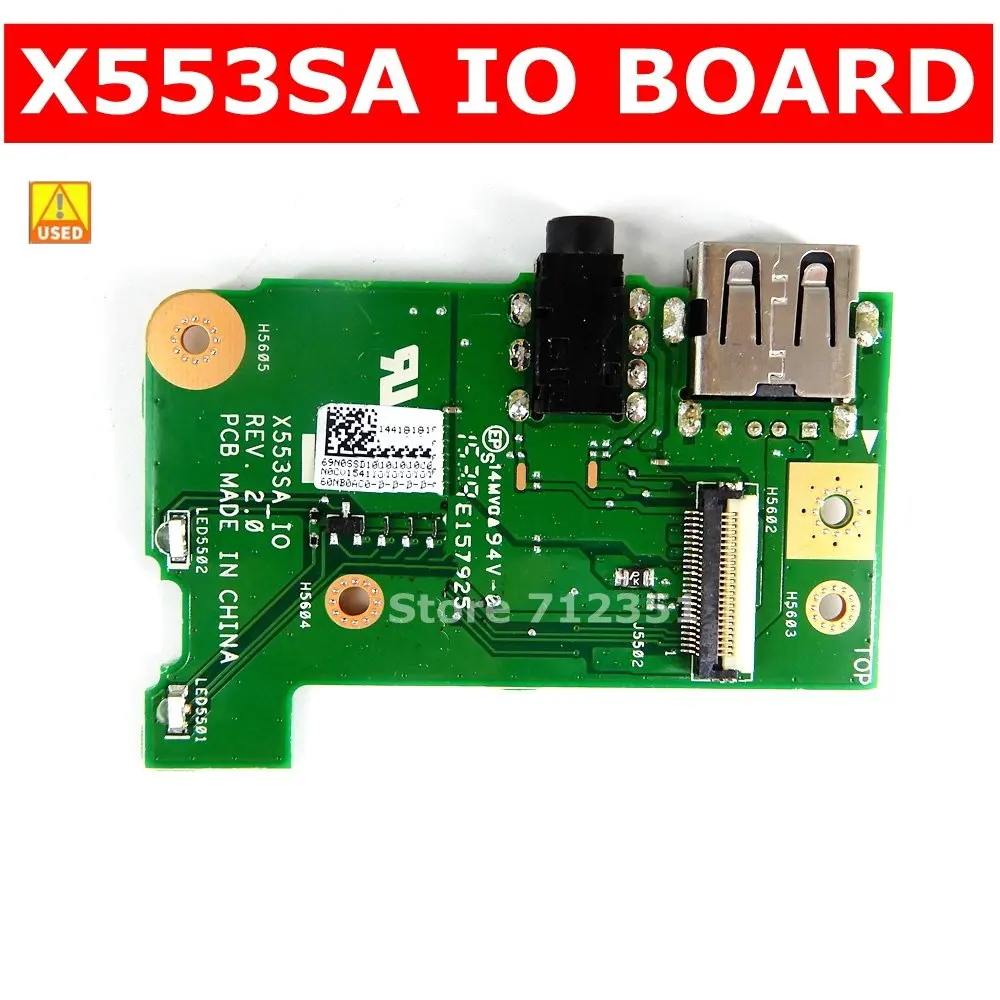 

Used X553SA IO BOARD REV 2.0 For Asus X503S X553S X553 X553SA F503S F553S K553S USB Audio Board New 100% OK