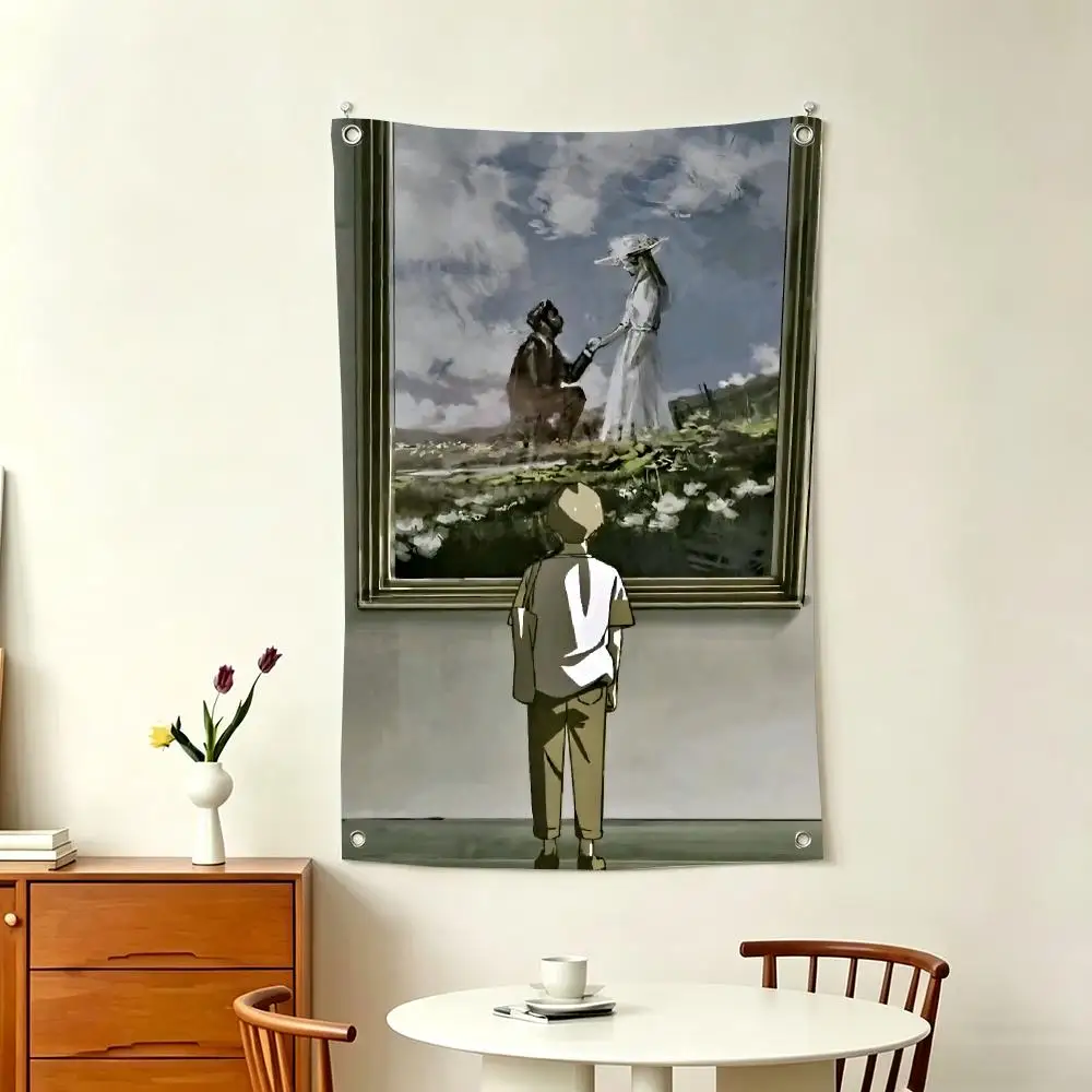 Anime S-Summer Ghost Flags Home Decor Wall Hanging Vertical Flags Indoor Outdoor