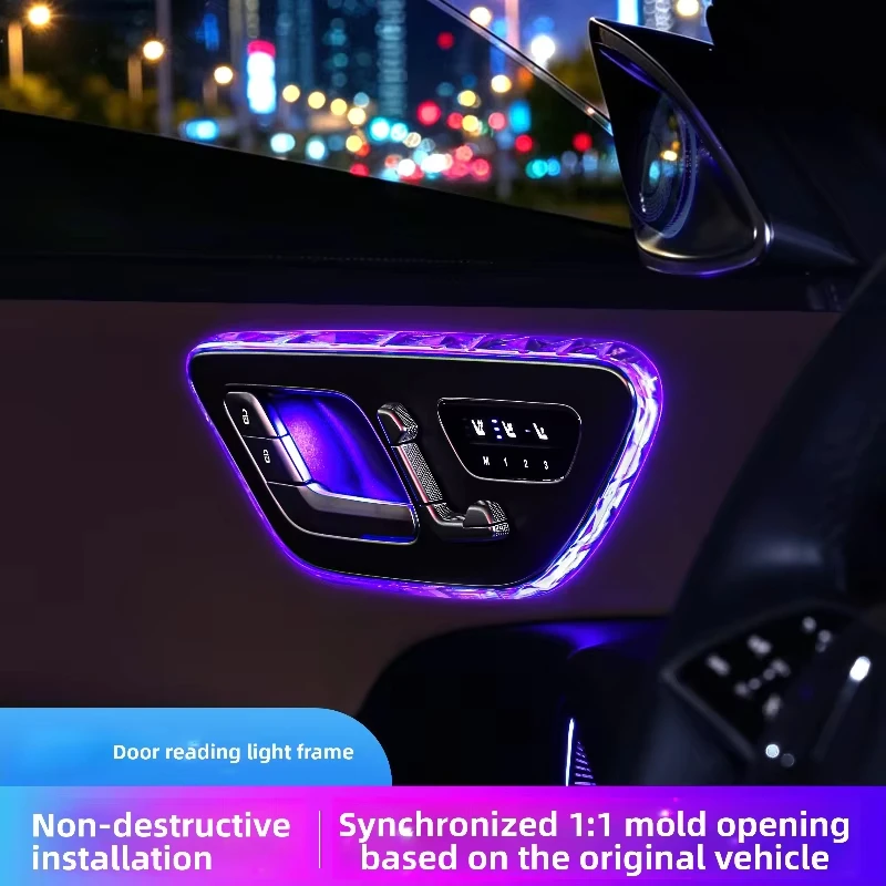 Ambientebeleuchtungs-Zierrahmen-Modifikation für Mercedes-Benz E-Klasse, C-Klasse, C260L, GLC300L, S-Klasse & EQE – Innenraumzubehör – Detail 3