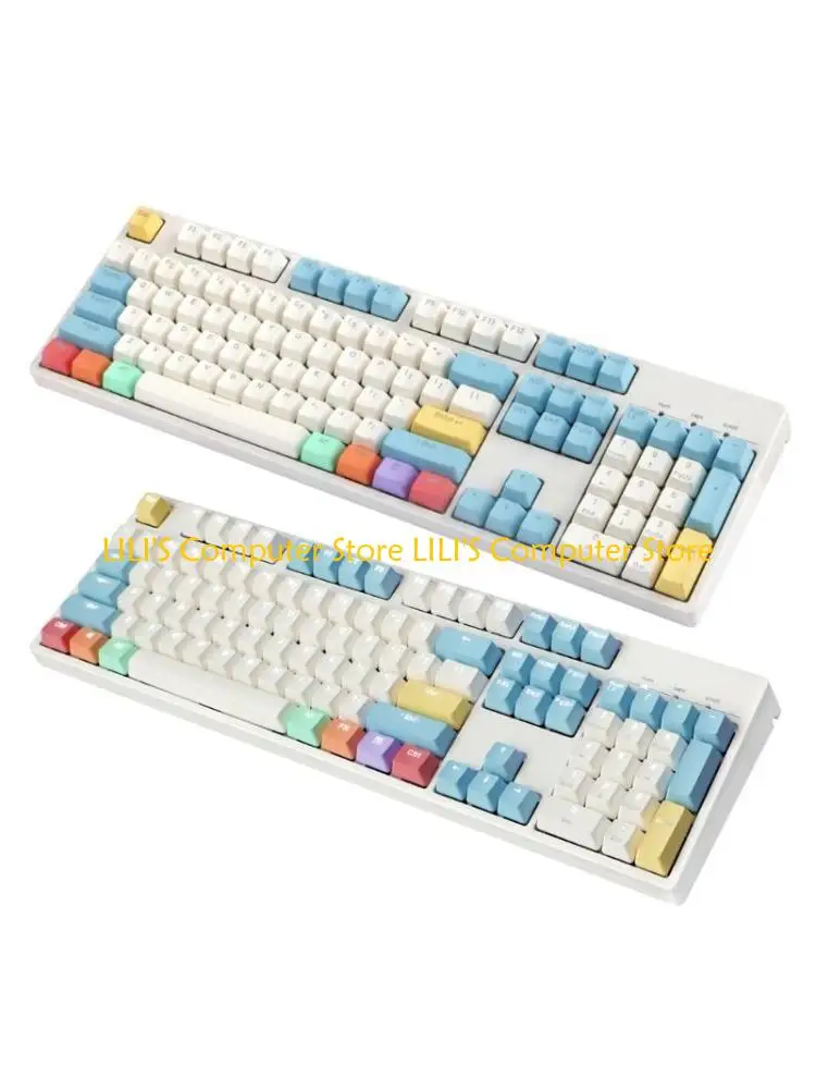 

A52B 108Keys Cherry Profile Chalk PBT Backlit Keycaps for RGB Mechanical Keyboard