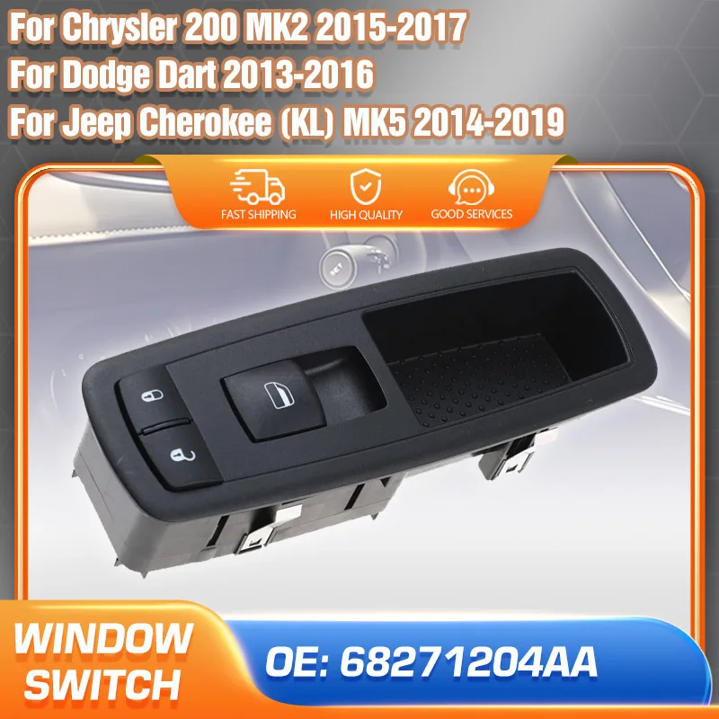 

Car Passenger Side Power Window Switch For Chrysler 200 2015-2017 Dodge Dart 2013-2016 Jeep Cherokee 2014-2019 68271204AA 8 Pins