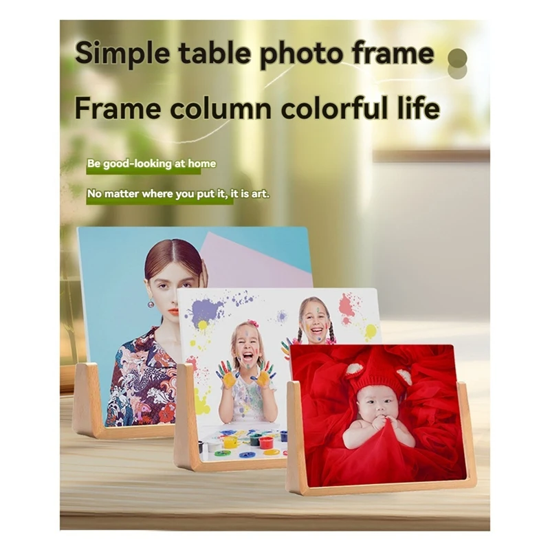 Sublimation Photo Frames Blanks Heat Transfer Picture Frames With Wood Base Photo Prints For Heat Press Printing