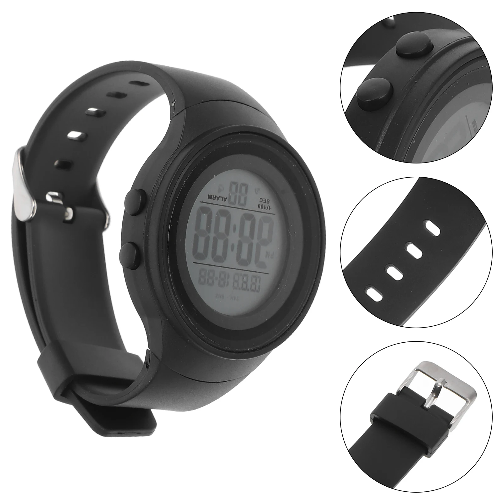 

Multi functional Waterproof Electronic Watch Fashion Plastic Strap Luminous Digital Students Adjustable Durable Timepiece