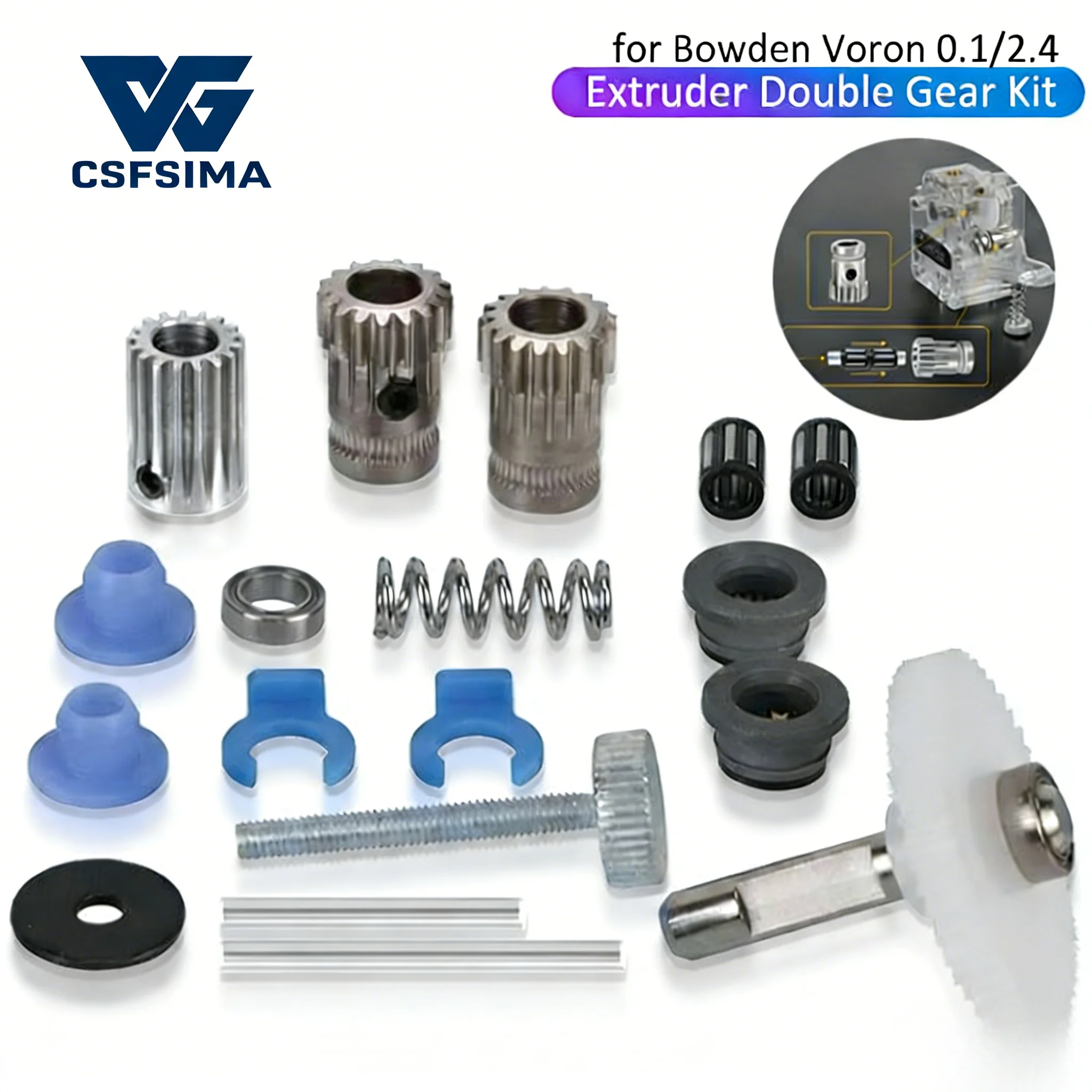 

Upgraded BMG Extruder Dual Gear Kit for Ender 3 CR10 3D Printer DIY Upgrade Parts Enhanced Printing Performance