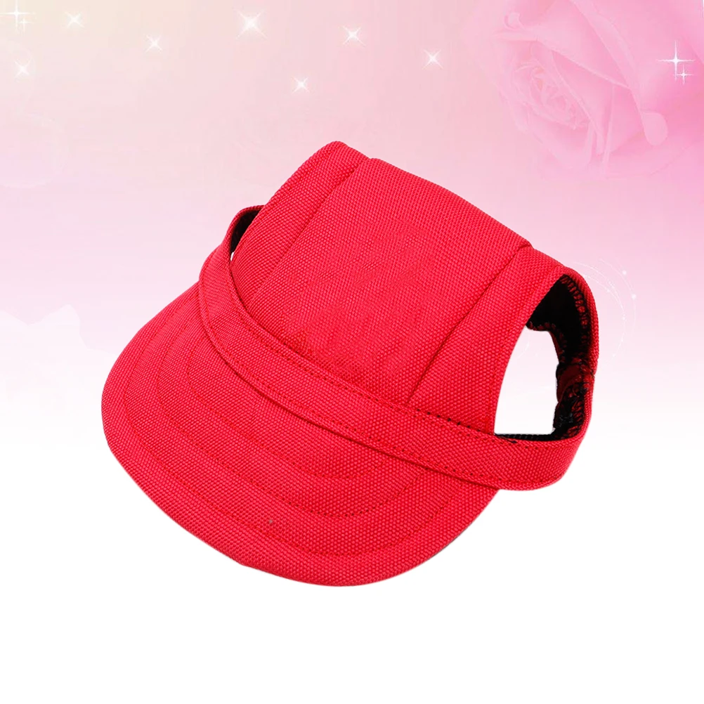 

Baseball Red Hat for Dogs Medium Breed Cooling Travel Dog Hat Pet Cap Oxford Cloth Canvas Material Comfortable Everyday Vacation