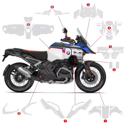 Imagen 2 del producto Para BMW R1300GS R 1300 GS Adventure motocicleta cubierta Invisible película protectora de TPU R1300 GS ADV PPF accesorios 2024-2025
