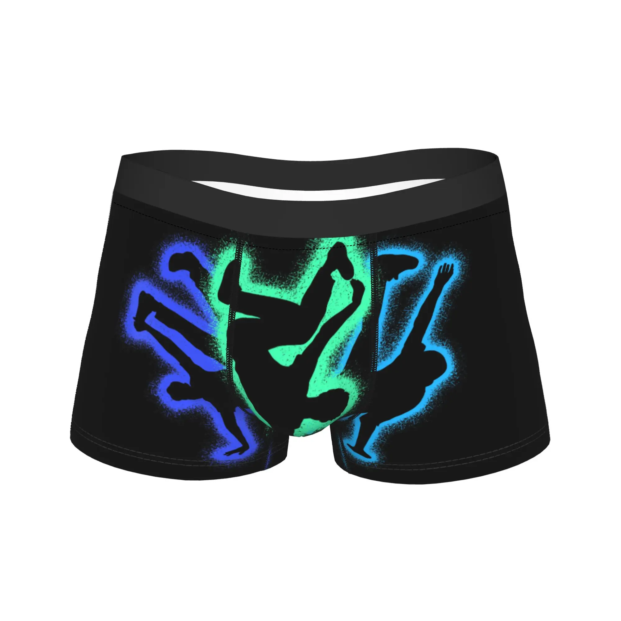 Breakdance Dance Silhouettes Boxer Brief  Underwear High Quality Male Comfortable Trunk Printed Large Size Underpants