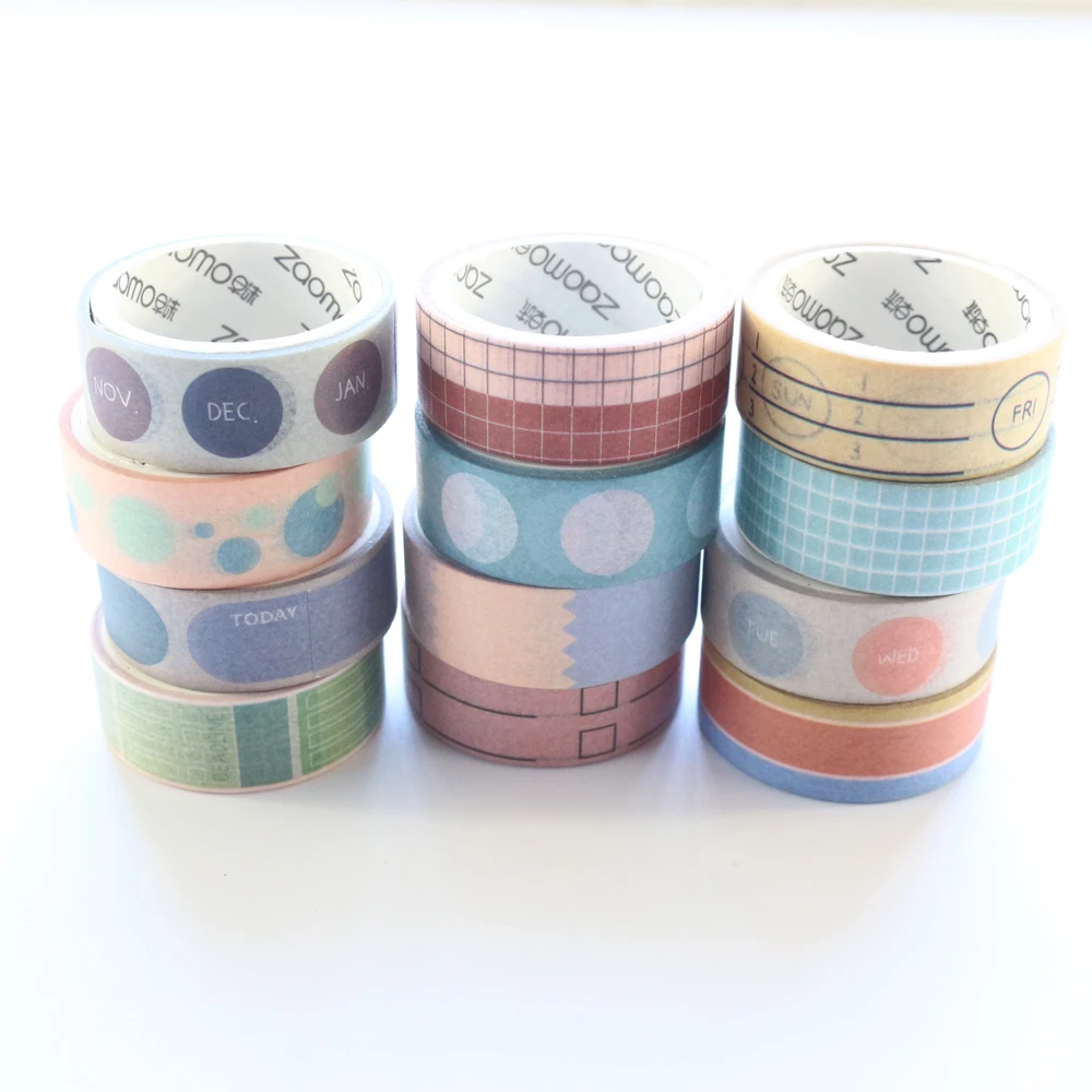 Domikee Classic time organizing series diary planner journal decorative DIY washi paper masking tapes stationery