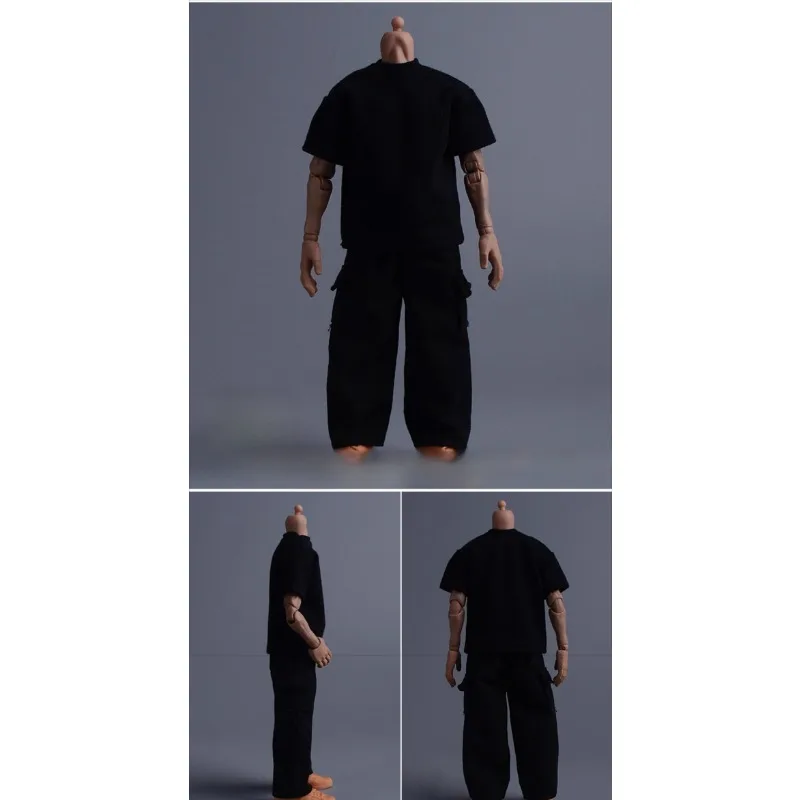 Action figure maschili in scala 1/12 Pantaloni larghi con pantaloni tascabili con cintura Modello di bambola per corpo Romankey Notaman da 6"