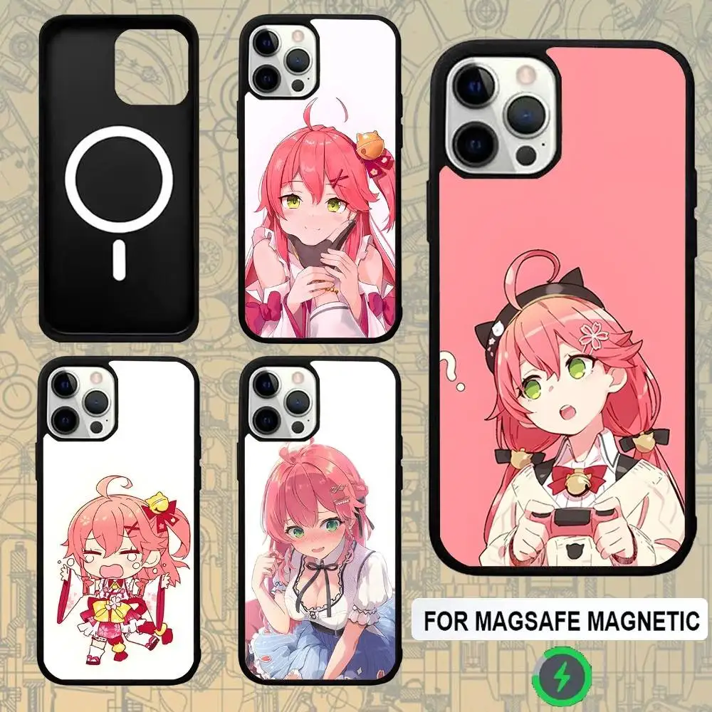 

Sakura Miko Hololive For Magsafe Wireless Charger Case For iPhone 15,16,17,13,14,11,12,Pro,Max,Plus,E,Air,Mini Magnetic