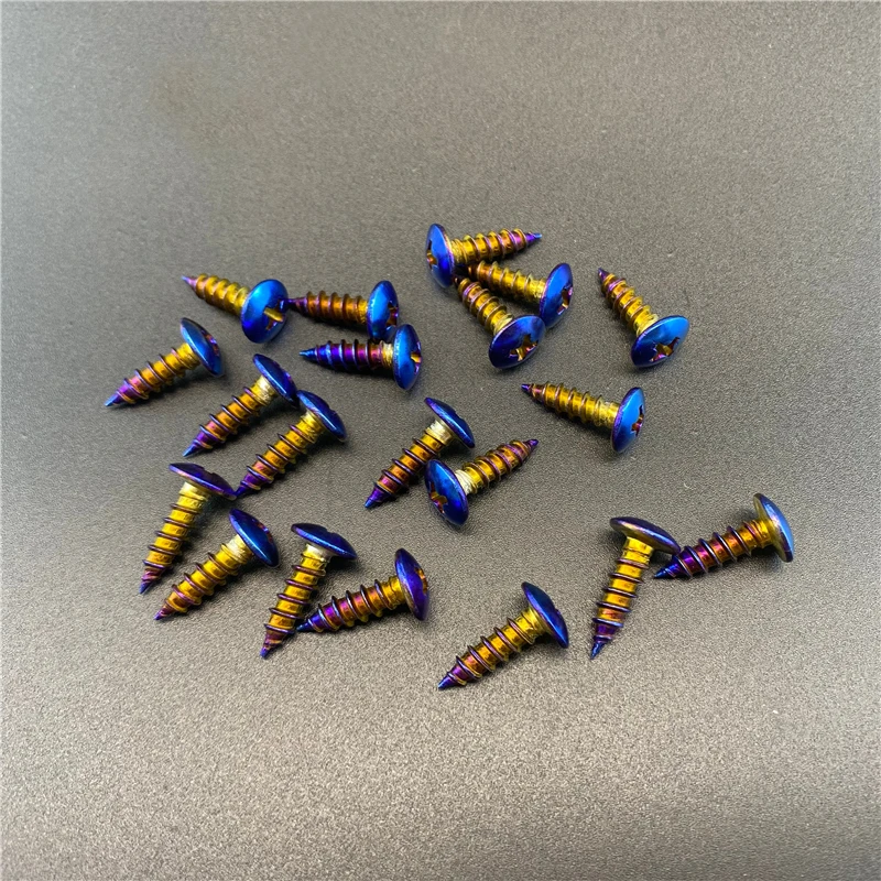 10 pcs 20 pcs Motorcycle M5*16mm Screws Bolts Plating Color stainless steel screw cross head self-tapping screw