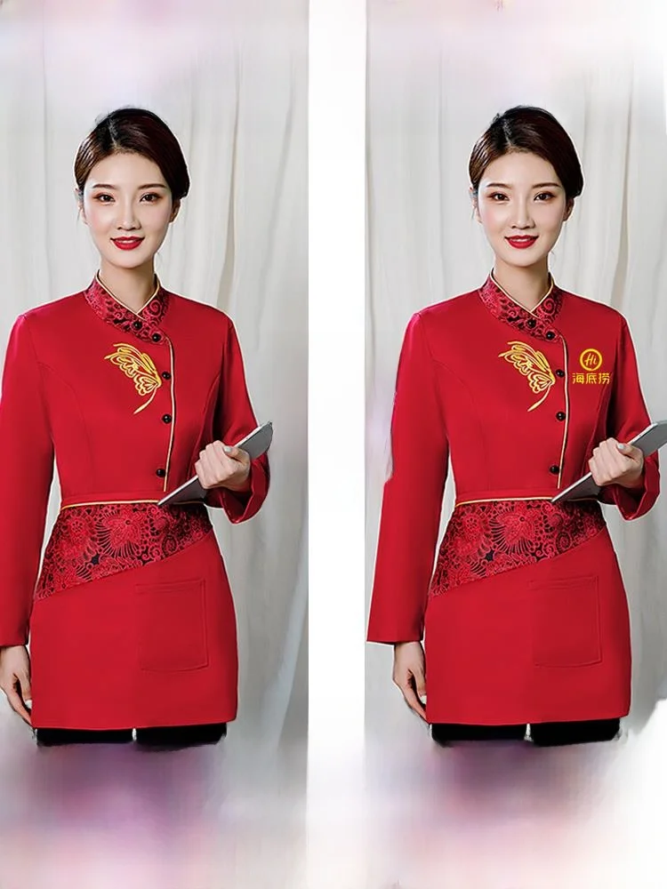 

Chinese Style Short Sleeve Service Uniforms for Restaurant And Hotel Summer Workwear Traditional Dining And Hot Pot Specialties