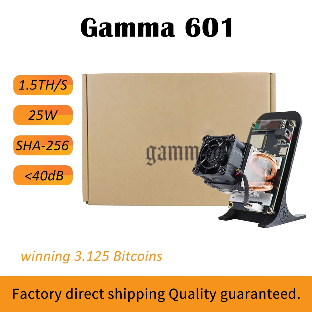

Криптомайнер Gamma 601/602 1.5TH/s для Bitcoin, обновленная модель 2026 года, 20 Вт, низкое энергопотребление, SHA-256 ASIC, для домашнего копания криптовалют