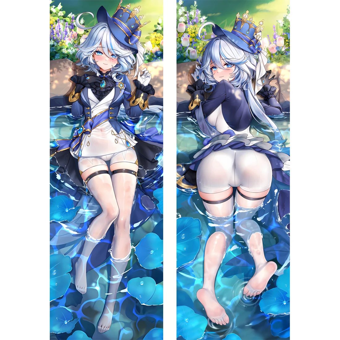

Genshin Impact Furina Focalors Dakimakura Game Anime Pillow Case Cosplay Hugging Body Cartoon Accessories