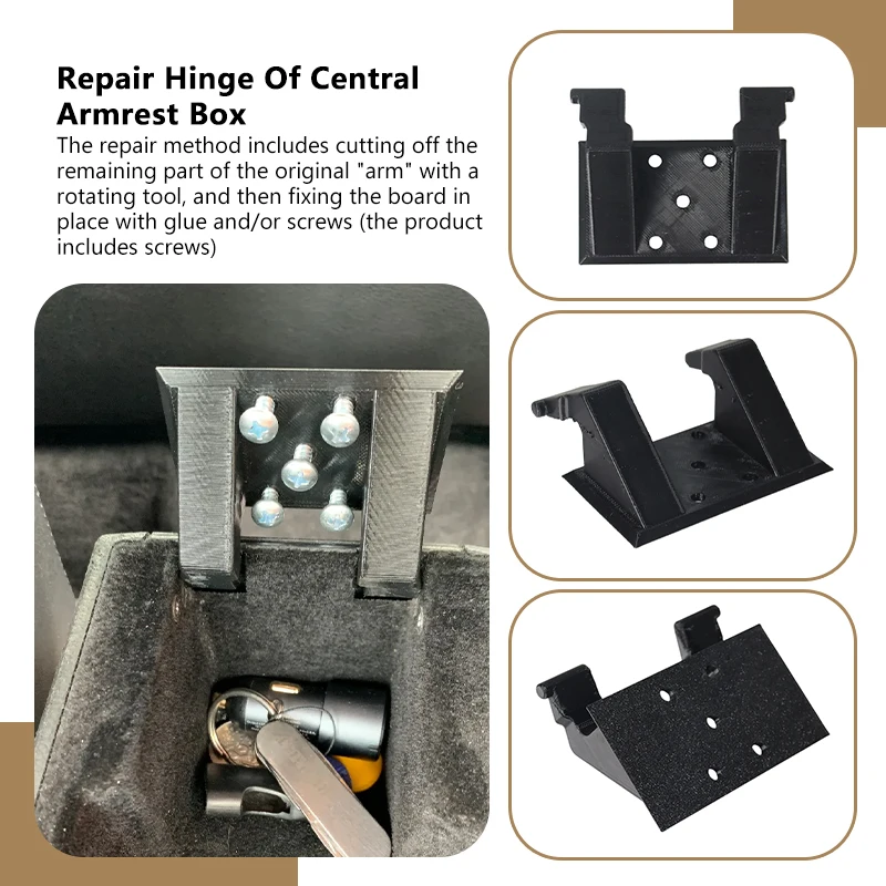 Central Armrest Box Repair Hinge For VW Golf Jetta Beetle Bora Passat Lupo Skoda Octavia Auto Interior Armrest Hinge Part