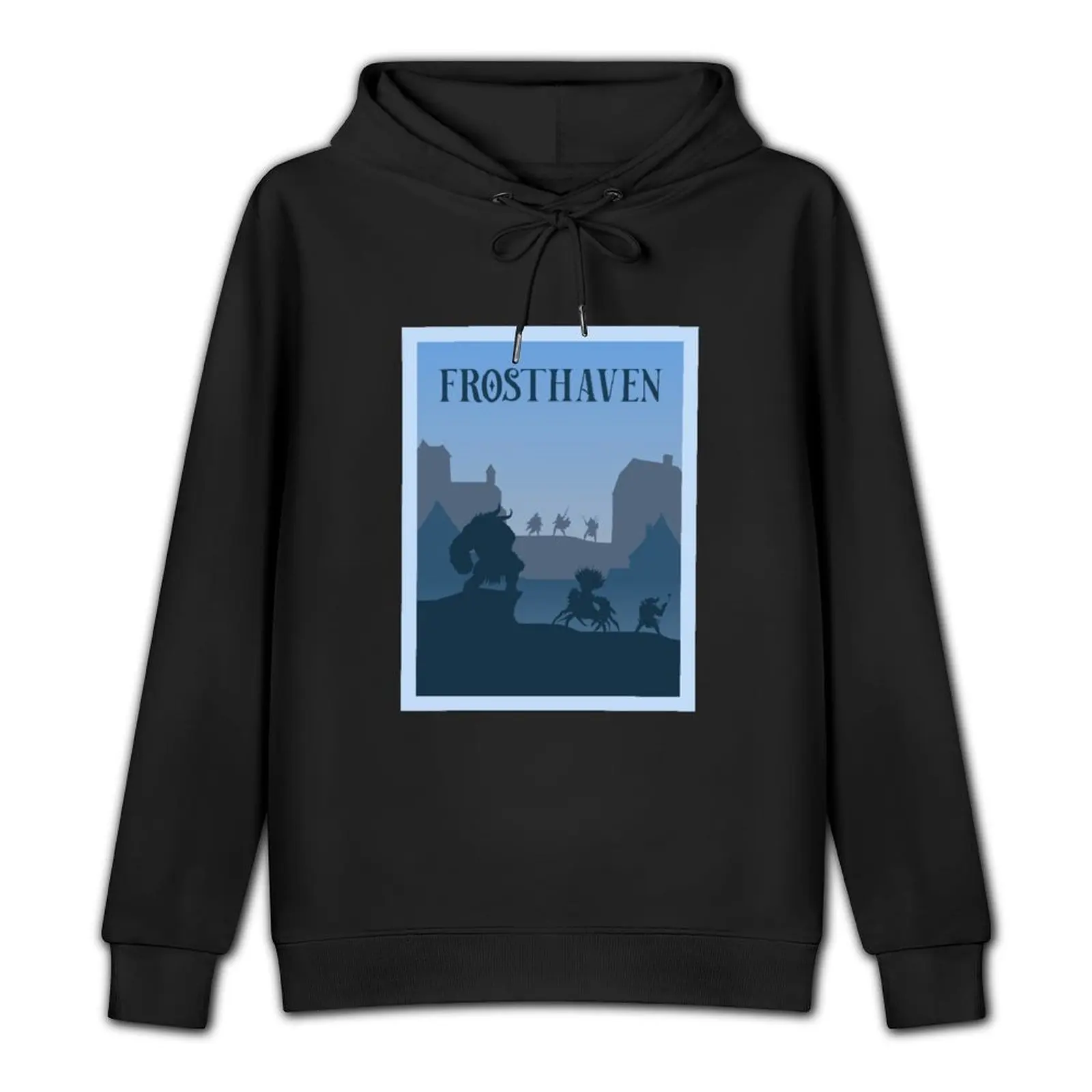 Frosthaven - Board Games - Minimalist Travel Poster Style - Board Game Art Pullover Hoodie autumn jacket men hoodie for men