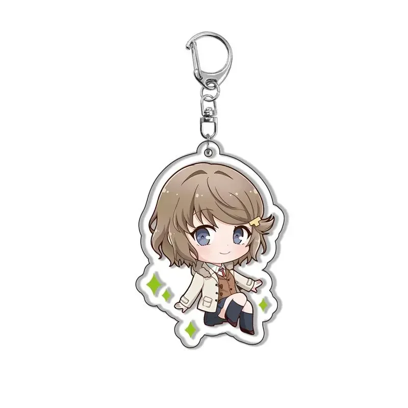 New Anime Mai Sakurajima Keychain Cosplay Azusagawa Sakuta Koga Tomoe Pendant Keychains Bag Accessories Car Key Ring Jewelry